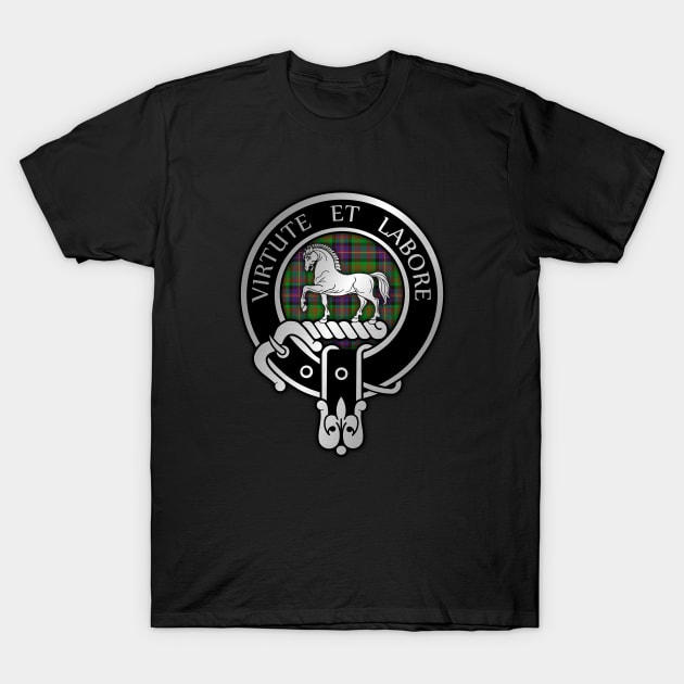 Clan Cochrane Crest & Tartan T-Shirt by Taylor'd Designs